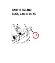  BOLT, 2.00 x 14.75 - Part No. 463480