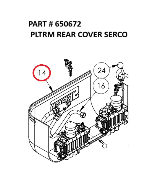  PLTRM REAR COVER SERCO - Part No. 650672