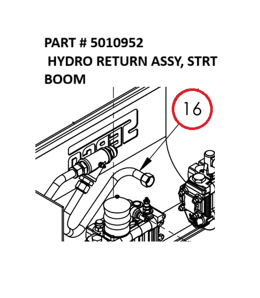  HYDRO RETURN ASSY, STRT BOOM - Part No. 5010952