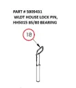 WLDT HOUSE LOCK PIN, HH5015 85/80 BEARING - Part No. 5009431