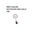  NUT NYLOCK JAM 2.00-12 UNF - Part No. AA1263