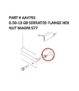 0.50-13 G8 SERRATED FLANGE HEX NUT MAGNI 577 - Part No. AA4755