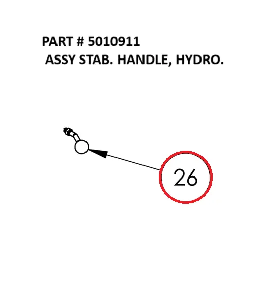  ASSY STAB. HANDLE, HYDRO. - Part No. 5010911