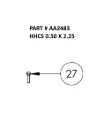 HHCS 0.50 X 2.25 - Part No. AA2483