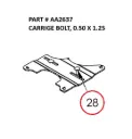 CARRIGE BOLT, 0.50 X 1.25 - Part No. AA2637