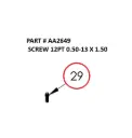 SCREW 12PT 0.50-13 X 1.50 - Part No. AA2649
