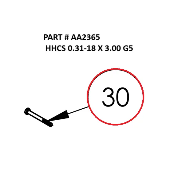  HHCS 0.31-18 X 3.00 G5 - Part No. AA2365
