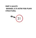  WASHER, 0.75 ASTM F436 PLAIN STRUCTURAL - Part No. AA1475