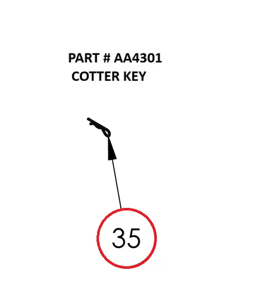 COTTER KEY - Part No. AA4301