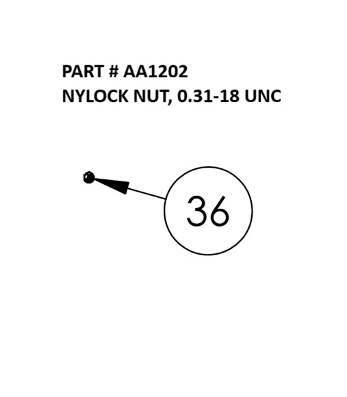  NYLOCK NUT, 0.31-18 UNC - Part No. AA1202