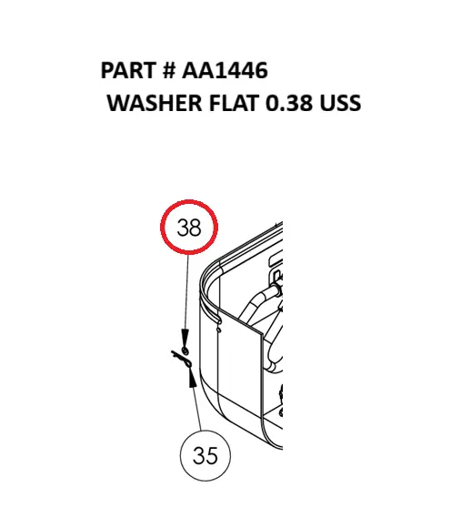  WASHER FLAT 0.38 USS - Part No. AA1446