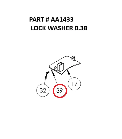 LOCK WASHER 0.38 - Part No. AA1433