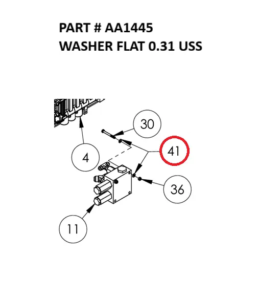 WASHER FLAT 0.31 USS - Part No. AA1445