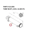 Serco Tube Weldment, 3.5" x 12" Cylinder