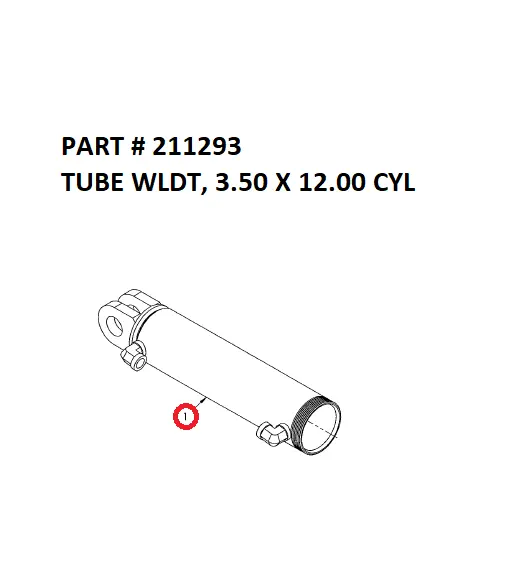 TUBE WLDT, 3.50 X 12.00 CYL - Part No. 211293
