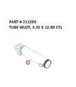Serco Grapple Tube Weldment, 3.5" x 12" Cylinder (Part 211293)
