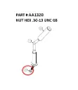 NUT HEX .50-13 UNC G8 - Part No. AA1320
