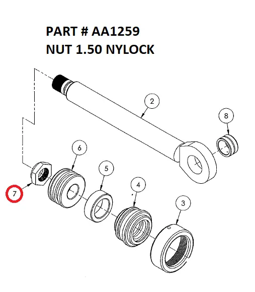 NUT 1.50 NYLOCK - Part No. AA1259