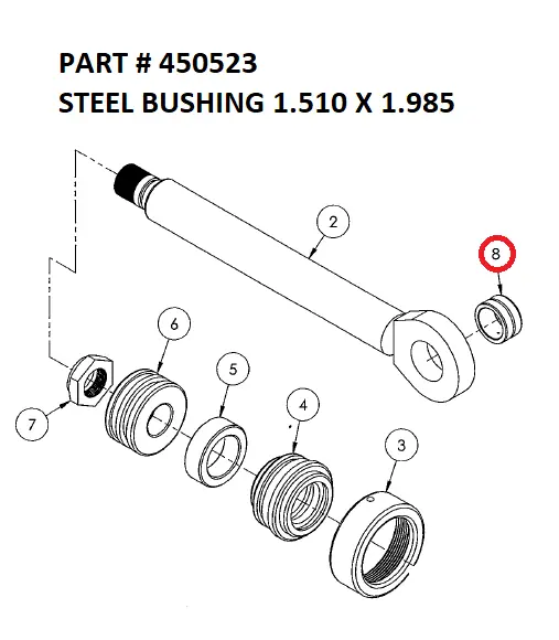 STEEL BUSHING 1.510 X 1.985 - Part No. 450523