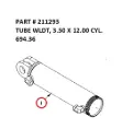 TUBE WLDT, 3.50 X 12.00 CYL - Part No. 211293