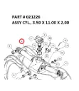 ASSY CYL., 3.50 X 11.00 X 2.00 - Part No. 021226