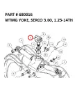 WTMG YOKE, SERCO 3.00, 1.25-14TH - Part No. 680316