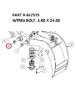 Serco Grapple Machined Bolt, 1.6" x 24" (Part 462555)
