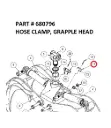 HOSE CLAMP, GRAPPLE HEAD - Part No. 680796 