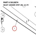 WLDT 1050XR STRT JIB, 12.75' - Part No. 5013874