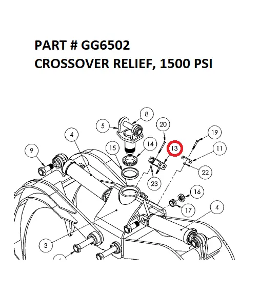 Serco Grapple Crossover Relief Valve, 1500 PSI (Part GG6502)