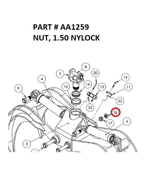 NUT, 1.50 NYLOCK - Part No. AA1259 