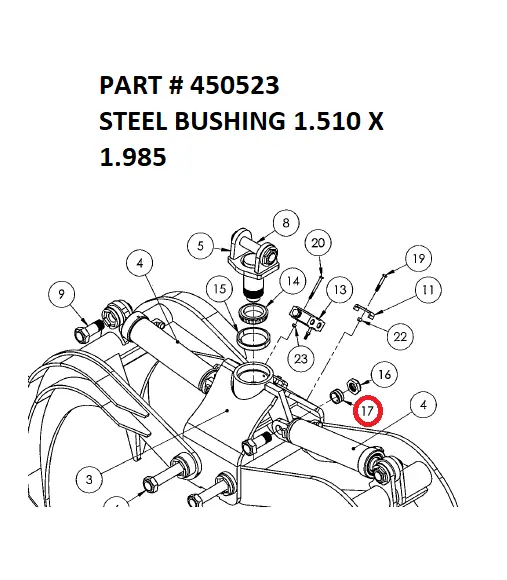 STEEL BUSHING 1.510 X 1.985 - Part No. 450523 