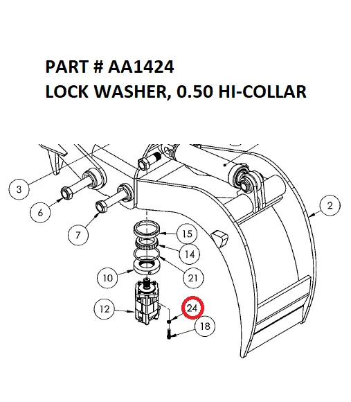 LOCK WASHER, 0.50 HI-COLLAR - Part No. AA1424