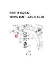 WIMG BOLT. 1.50 X 21.00 - Part No. 462532 