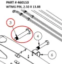 WTMG PIN, 2.50 X 13.88 - Part No. 460110