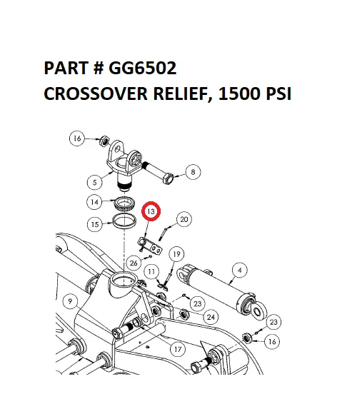 CROSSOVER RELIEF, 1500 PSI - Part No. GG6502
