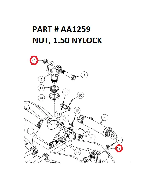 NUT, 1.50 NYLOCK - Part No. AA1259