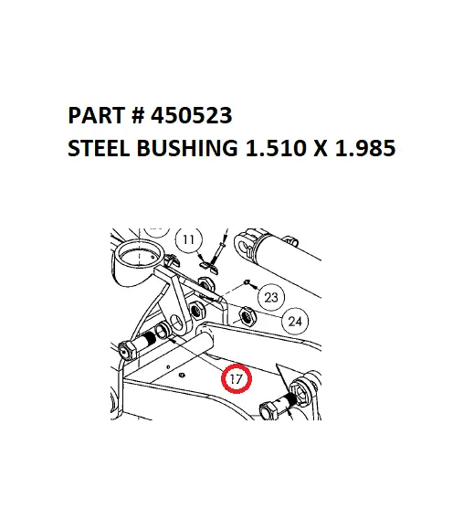 STEEL BUSHING 1.510 X 1.985 - Part No. 450523