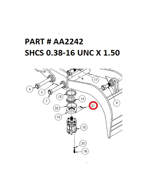 SHCS 0.38-16 UNC X 1.50 - Part No. AA2242