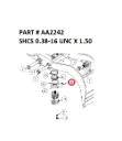 SHCS 0.38-16 UNC X 1.50 - Part No. AA2242