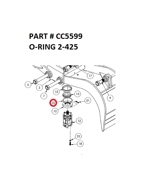 O-RING 2-425 - Part No. CC5599