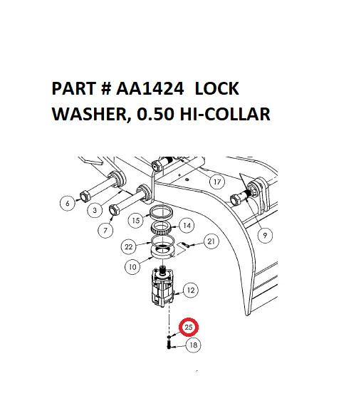 LOCK WASHER, 0.50 HI-COLLAR - Part No. AA1424