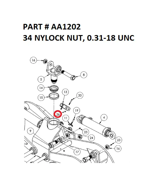 NYLOCK NUT, 0.31-18 UNC - Part No. AA1202