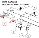 NUT NYLOCK JAM 2.00-12 UNF - Part No. AA1263