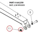 NUT, 1.50 NYLOCK - Part No. AA1259