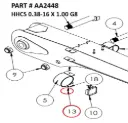 Hex Head Cap Screw 3/8"-16 x 1" Grade 8 for Serco 1050XR & 8500 (Part AA2448)