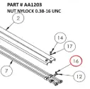 NUT NYLOCK 0.38-16 UNC - Part No. AA1203