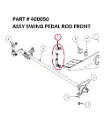 Serco 1050XR & 8500 Swing Pedal Rod Front Assembly (Part 400050)