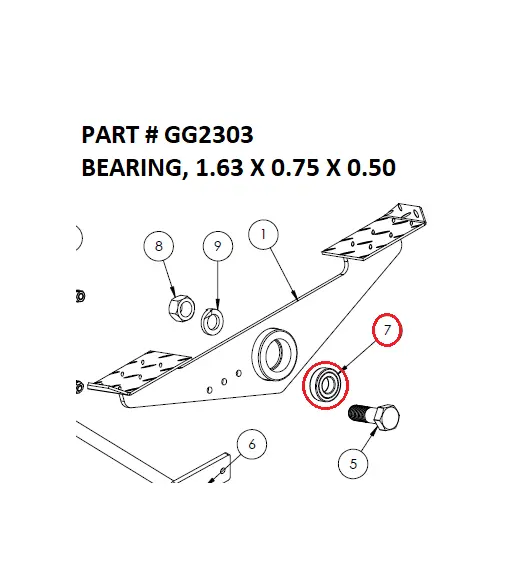 BEARING, 1.63 X 0.75 X 0.50 - Part No. GG2303