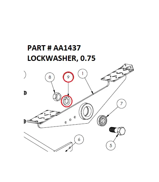 Lock Washer, 3/4" for Serco 1050XR & 8500 (Part AA1437)